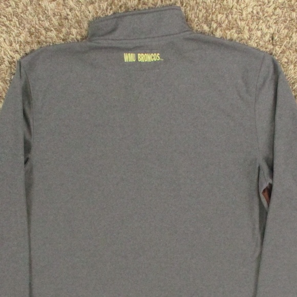 Western Michigan University Sweatshirt Mens Large Gray Fleece 1/4 Zip Pullover - Picture 4 of 9